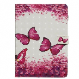 Custodia in pelle iPad 10.2" (2020) (2019) Farfalle Rosse