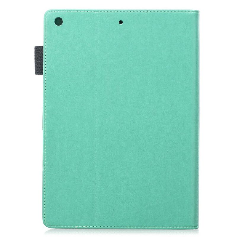 Custodia in pelle iPad 10.2" (2020) (2019) Farfalle Sobrietà Effetto Pelle