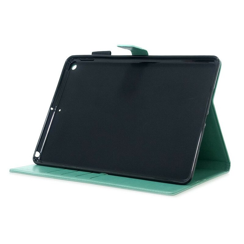 Custodia in pelle iPad 10.2" (2020) (2019) Farfalle Sobrietà Effetto Pelle
