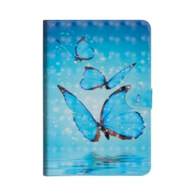 Custodia in pelle iPad 10.2" (2020) (2019) Farfalle Spot Light