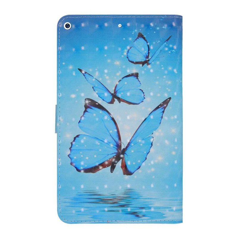 Custodia in pelle iPad 10.2" (2020) (2019) Farfalle Spot Light