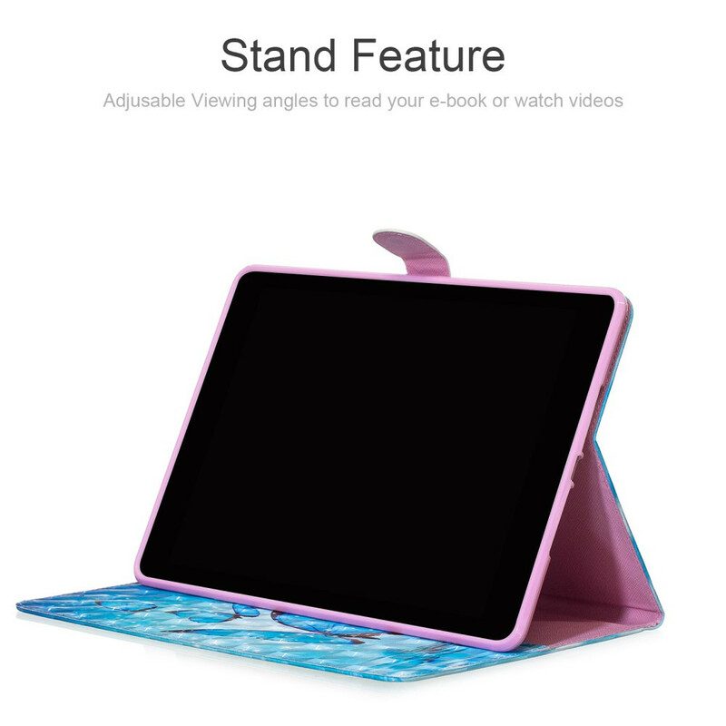 Custodia in pelle iPad 10.2" (2020) (2019) Farfalle Spot Light
