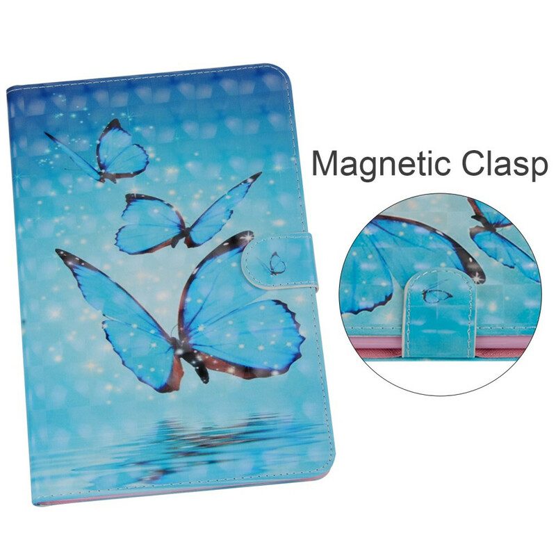 Custodia in pelle iPad 10.2" (2020) (2019) Farfalle Spot Light