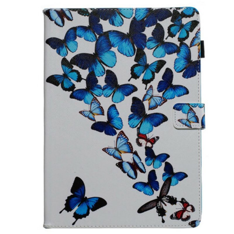 Custodia in pelle iPad 10.2" (2020) (2019) Farfalle In Volo