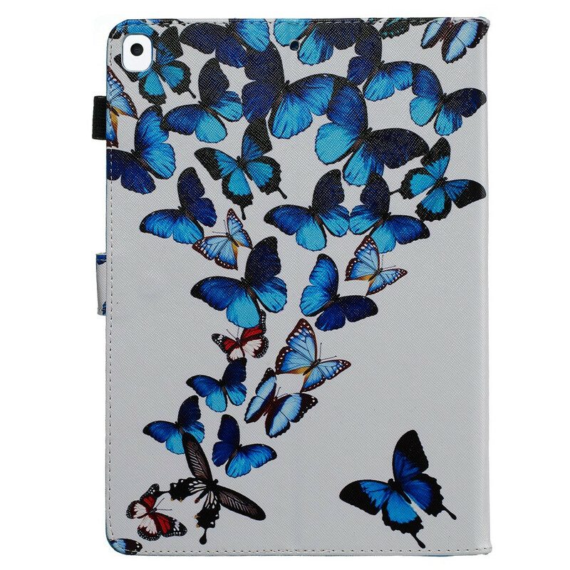 Custodia in pelle iPad 10.2" (2020) (2019) Farfalle In Volo