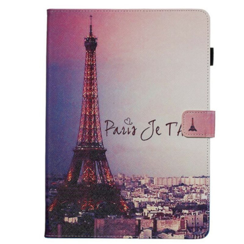Custodia in pelle iPad 10.2" (2020) (2019) Parigi Ti Amo