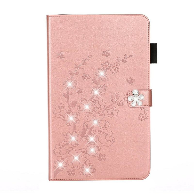 Folio Cover iPad 10.2" (2020) (2019) Effetto Pelle Diamanti Floreali