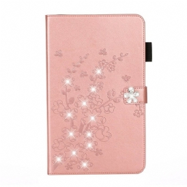Folio Cover iPad 10.2" (2020) (2019) Effetto Pelle Diamanti Floreali
