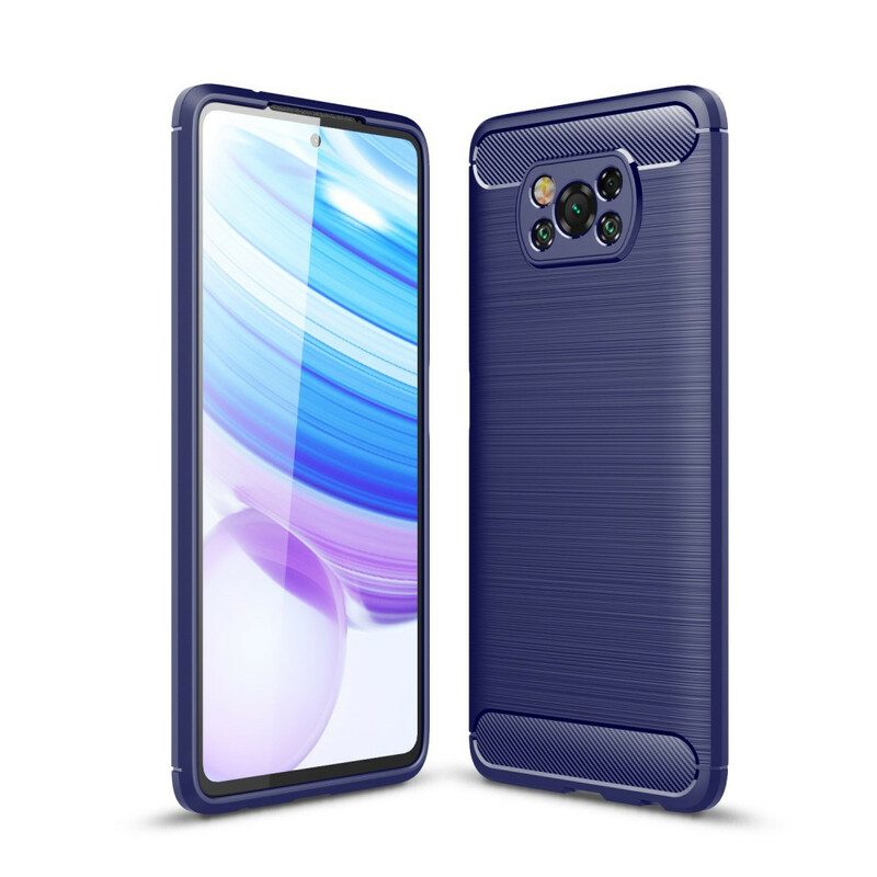 Cover Poco X3 / X3 Pro / X3 NFC Fibra Di Carbonio Spazzolata