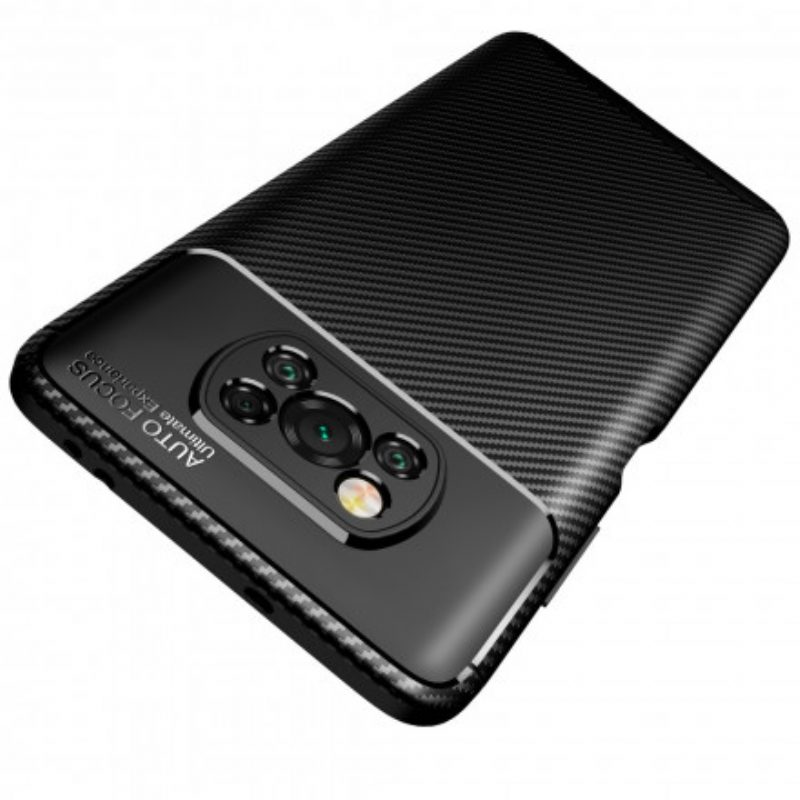 Cover Poco X3 / X3 Pro / X3 NFC Struttura Flessibile In Fibra Di Carbonio