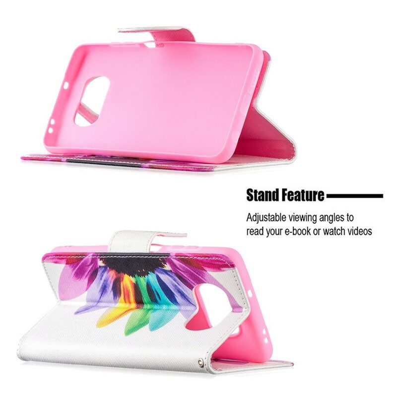 Custodia A Portafoglio Poco X3 / X3 Pro / X3 NFC Fiore Dell'acquerello