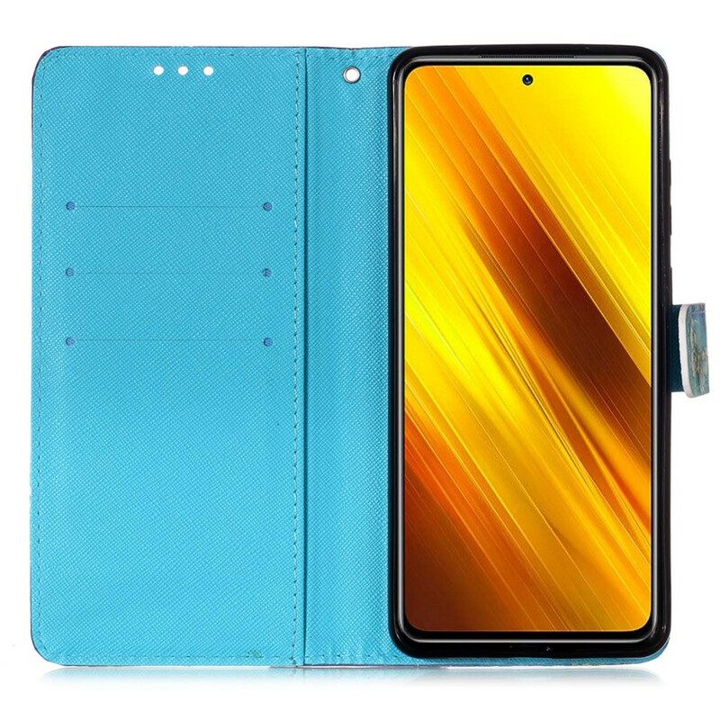Custodia in pelle Poco X3 / X3 Pro / X3 NFC Acchiappasogni Ad Acquerello