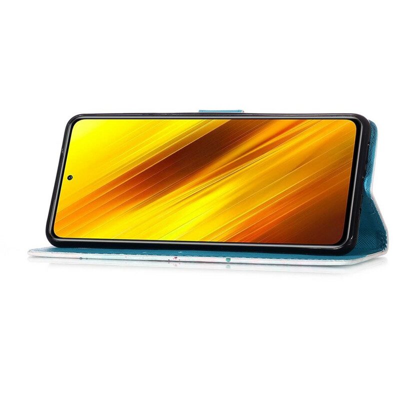 Custodia in pelle Poco X3 / X3 Pro / X3 NFC Acchiappasogni Ad Acquerello