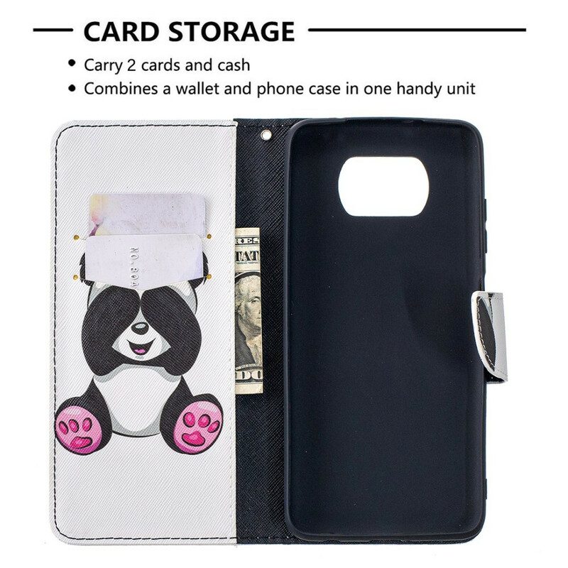 Custodia in pelle Poco X3 / X3 Pro / X3 NFC Divertimento Panda