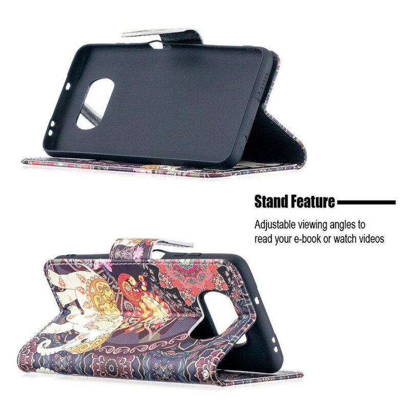 Custodia in pelle Poco X3 / X3 Pro / X3 NFC Elefanti Indiani