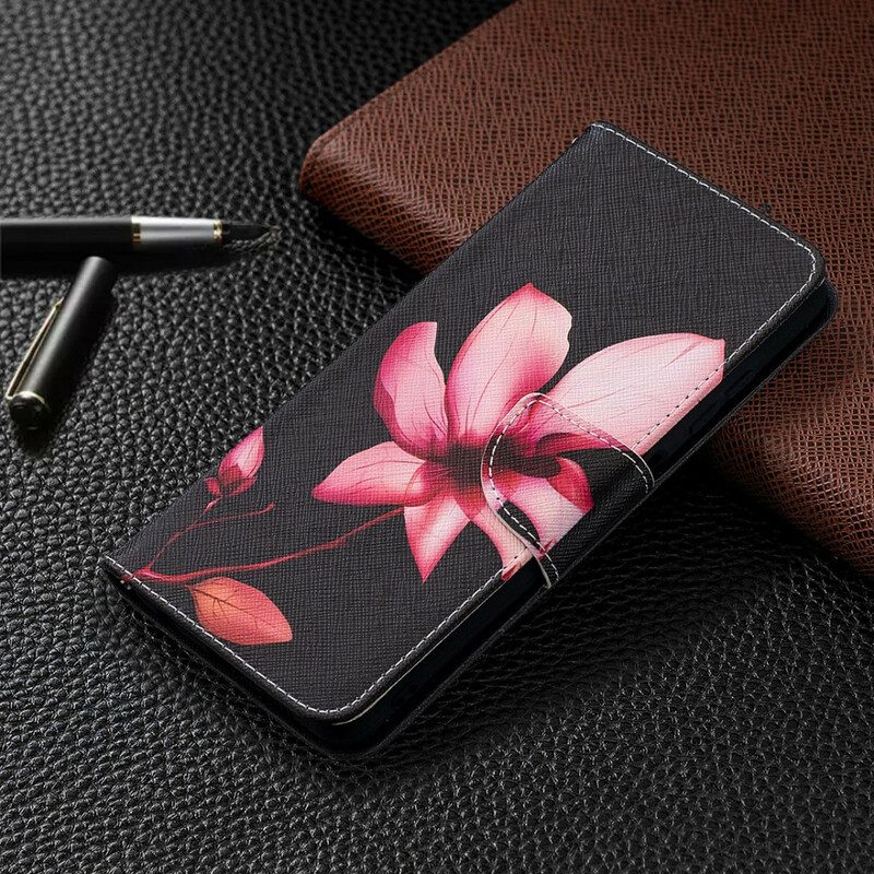 Custodia in pelle Poco X3 / X3 Pro / X3 NFC Fiore Rosa