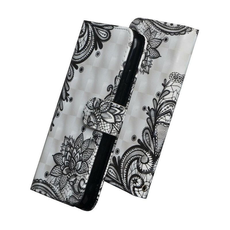Custodia in pelle Poco X3 / X3 Pro / X3 NFC Fiori Di Pizzo