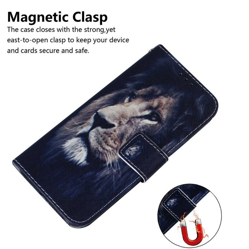 Custodia in pelle Poco X3 / X3 Pro / X3 NFC Leone Sognante