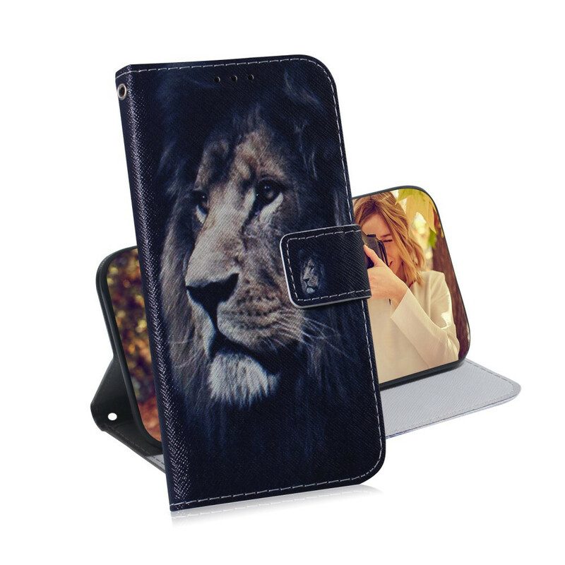 Custodia in pelle Poco X3 / X3 Pro / X3 NFC Leone Sognante