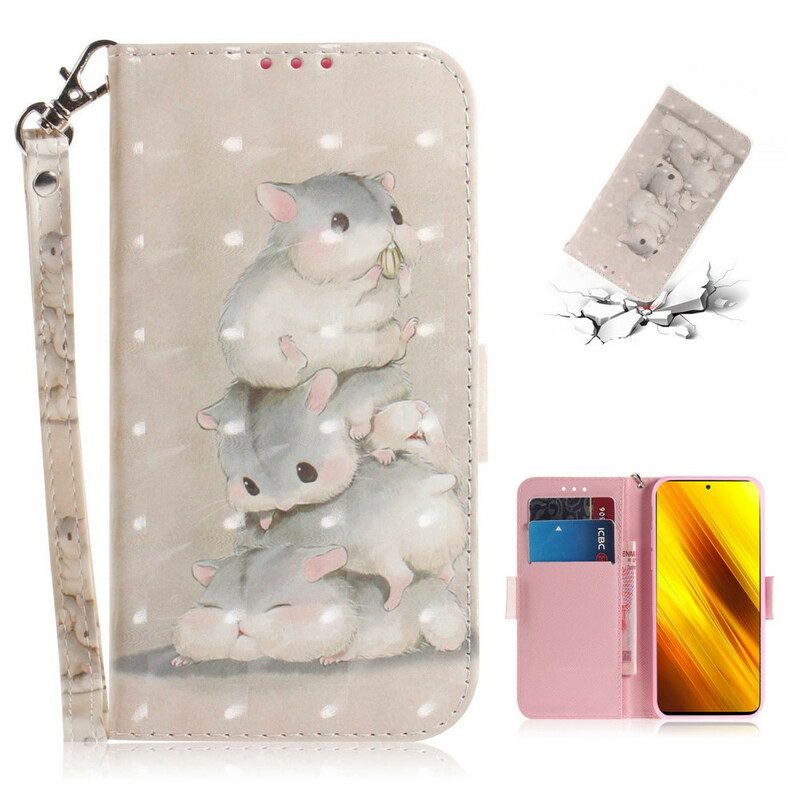 Custodia in pelle Poco X3 / X3 Pro / X3 NFC Perizoma Criceti