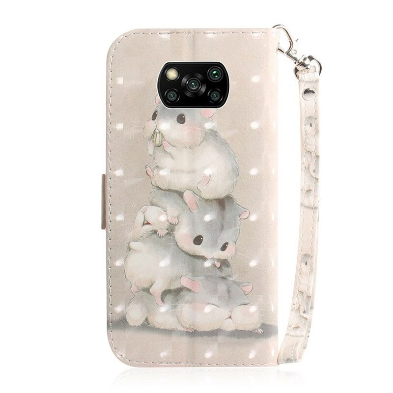 Custodia in pelle Poco X3 / X3 Pro / X3 NFC Perizoma Criceti