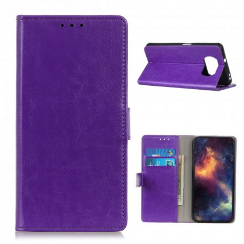 Custodia in pelle Poco X3 / X3 Pro / X3 NFC Semplice Effetto Pelle Lucida