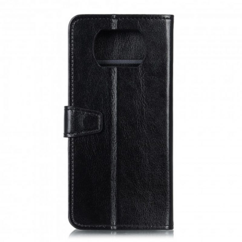 Custodia in pelle Poco X3 / X3 Pro / X3 NFC Semplice Effetto Pelle Lucida