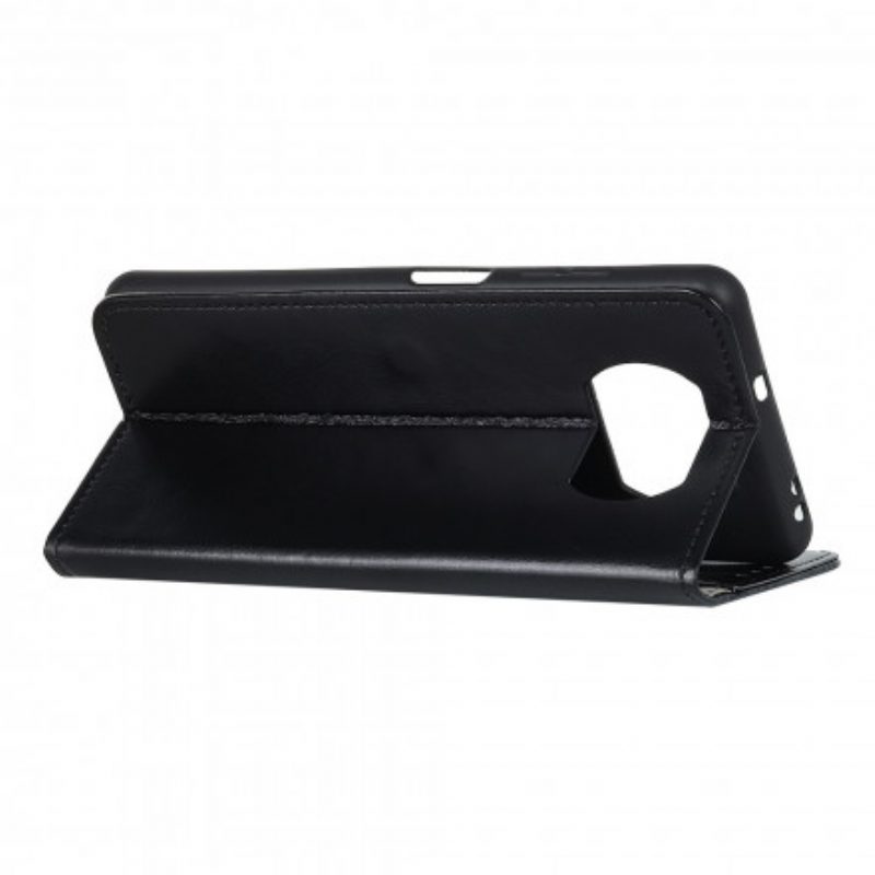 Custodia in pelle Poco X3 / X3 Pro / X3 NFC Semplice Effetto Pelle Lucida