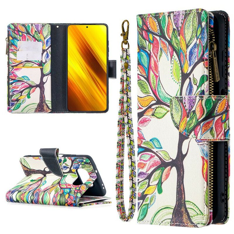 Custodia in pelle Poco X3 / X3 Pro / X3 NFC Tasca Per Albero Con Cerniera