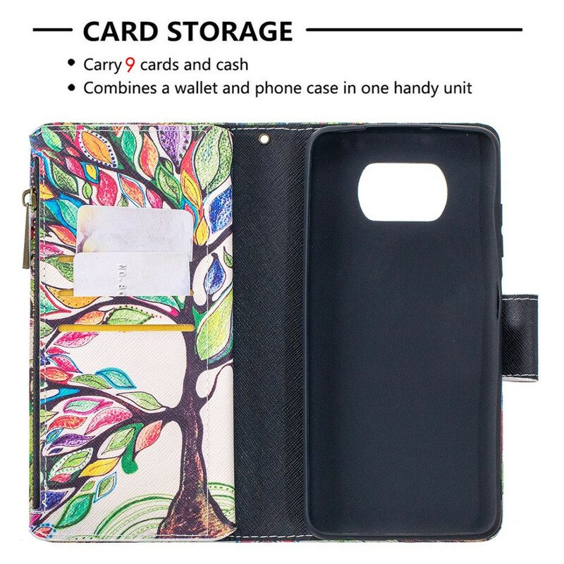 Custodia in pelle Poco X3 / X3 Pro / X3 NFC Tasca Per Albero Con Cerniera
