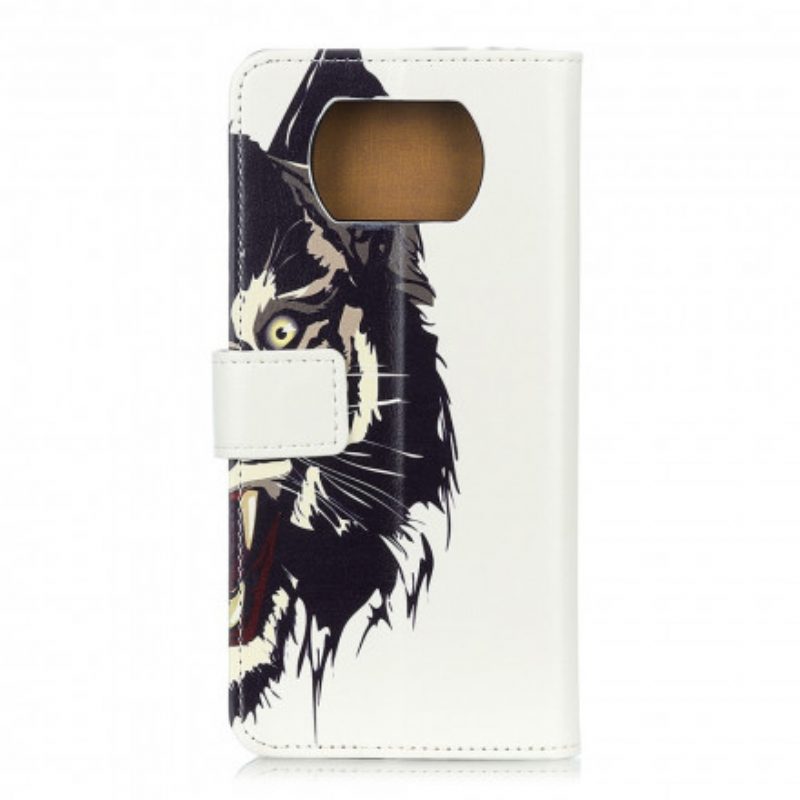 Custodia in pelle Poco X3 / X3 Pro / X3 NFC Tigre Feroce