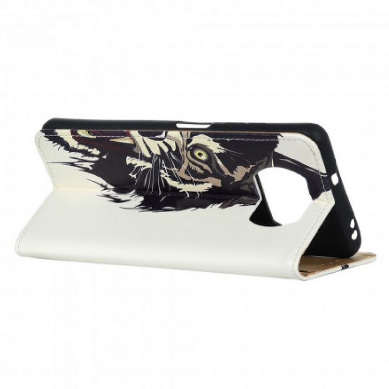 Custodia in pelle Poco X3 / X3 Pro / X3 NFC Tigre Feroce