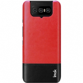 Folio Cover Asus Zenfone 8 Flip Custodia in pelle Imak Serie Ruiyi Effetto Pelle