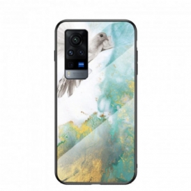 Cover Vivo X60 Pro Vetro Temperato Colori Marmo