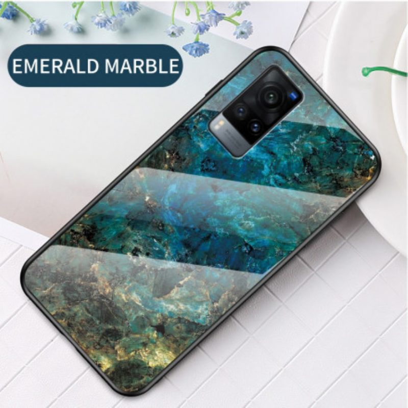Cover Vivo X60 Pro Vetro Temperato Colori Marmo