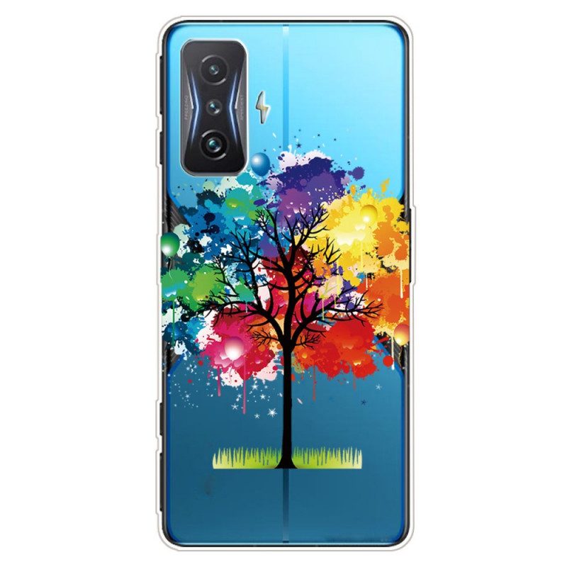Cover Poco F4 GT Albero Dell'acquerello Senza Soluzione Di Continuità