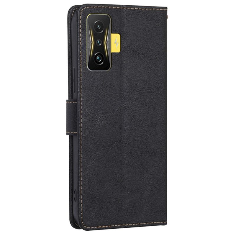 Folio Cover Poco F4 GT Rfid Stile Pelle Vintage