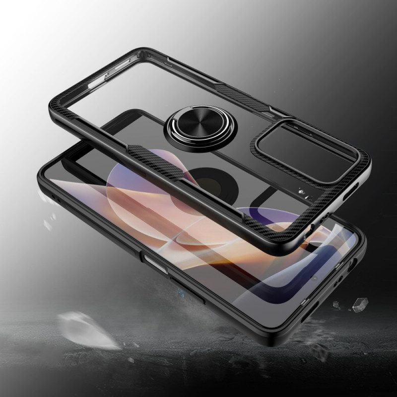 Cover Xiaomi Redmi Note 11 Pro Plus 5G Anello In Metallo In Fibra Di Carbonio