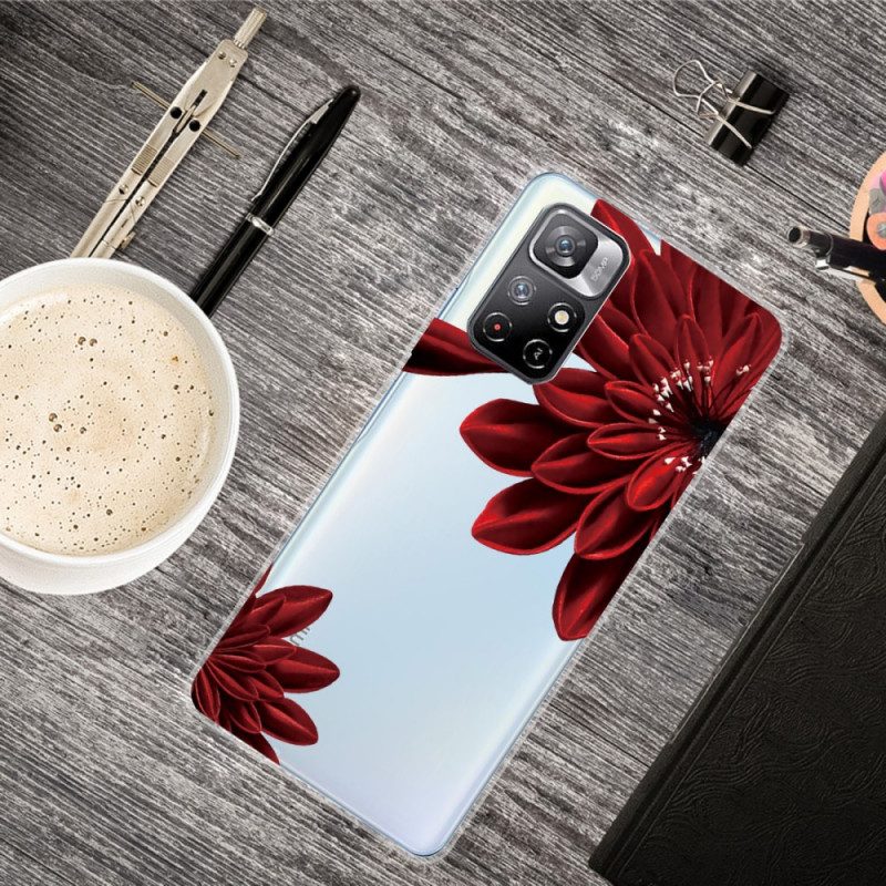 Cover Xiaomi Redmi Note 11 Pro Plus 5G Fiori Rossi