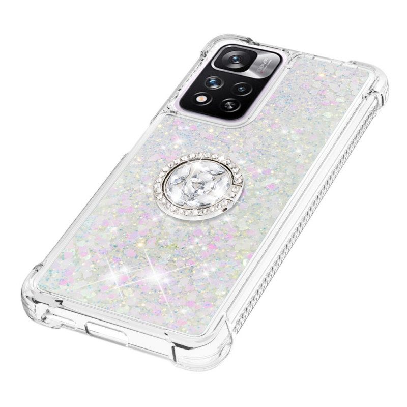 Cover Xiaomi Redmi Note 11 Pro Plus 5G Paillettes Con Supporto Ad Anello
