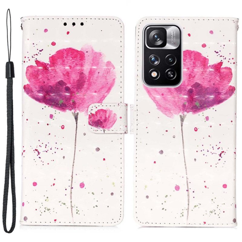 Cover Xiaomi Redmi Note 11 Pro Plus 5G Papavero Dell'acquerello