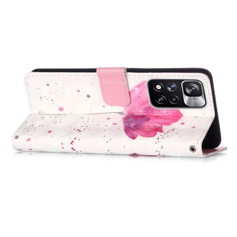Cover Xiaomi Redmi Note 11 Pro Plus 5G Papavero Dell'acquerello