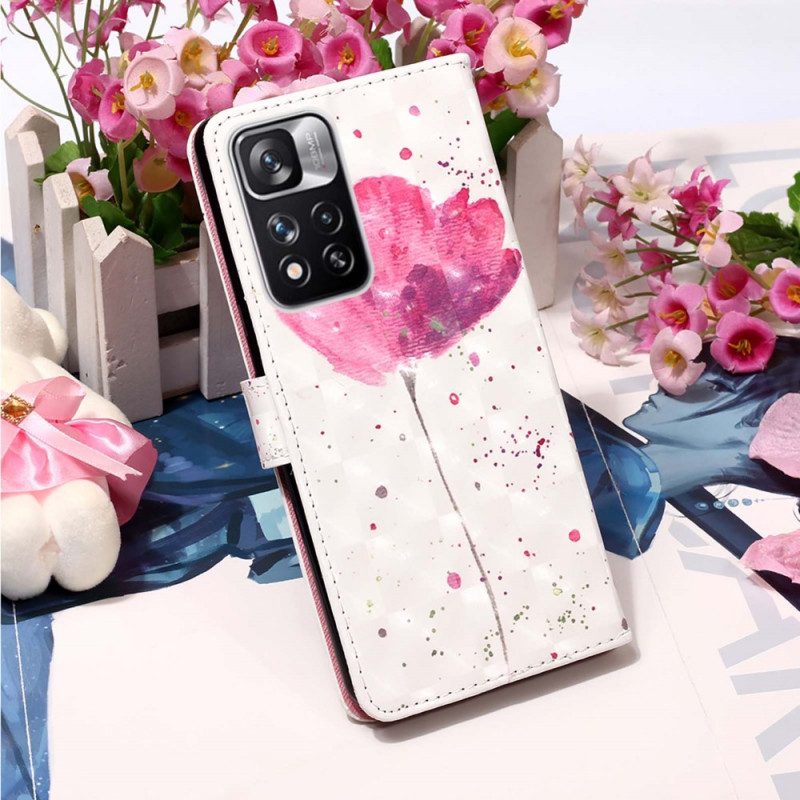 Cover Xiaomi Redmi Note 11 Pro Plus 5G Papavero Dell'acquerello