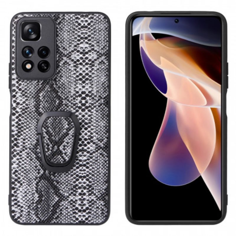 Cover Xiaomi Redmi Note 11 Pro Plus 5G Porta Anelli Stile Serpente