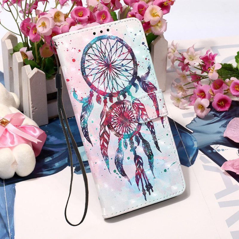 Custodia in pelle Xiaomi Redmi Note 11 Pro Plus 5G Acchiappasogni Ad Acquerello
