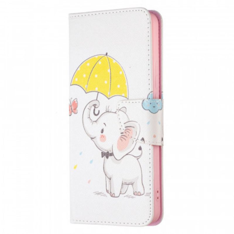 Custodia in pelle Xiaomi Redmi Note 11 Pro Plus 5G Cucciolo Di Elefante