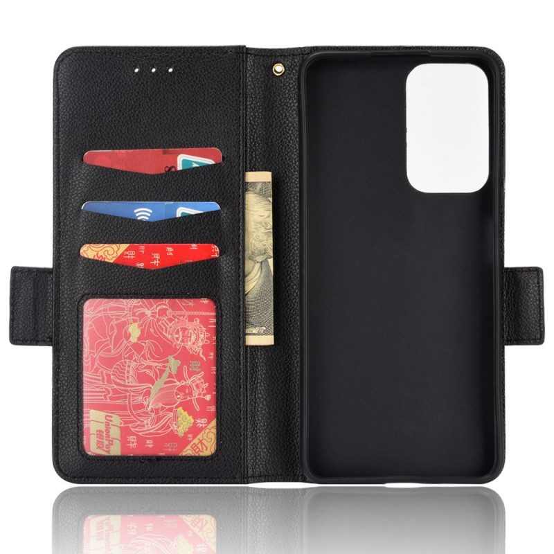 Custodia in pelle Xiaomi Redmi Note 11 Pro Plus 5G Doppia Chiusura In Pelle Litchi