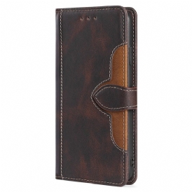 Custodia in pelle Xiaomi Redmi Note 11 Pro Plus 5G Ecopelle Bicolore Elegante