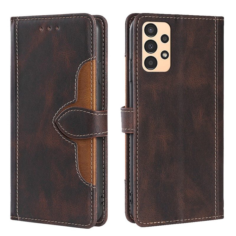 Custodia in pelle Xiaomi Redmi Note 11 Pro Plus 5G Ecopelle Bicolore Elegante