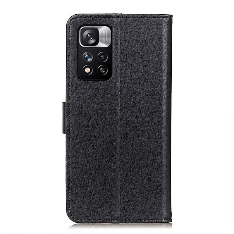 Custodia in pelle Xiaomi Redmi Note 11 Pro Plus 5G Ecopelle Tinta Unita
